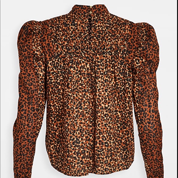 ULLA JOHNSON Vesna Multi Puff Sleeve Blouse 4 $275 - Picture 5 of 6